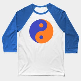 Yin Yang in blue and orange Baseball T-Shirt